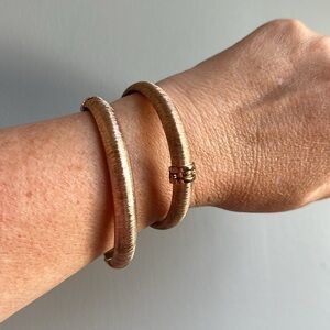 MCM Rose Gold Sterling Bangle Set